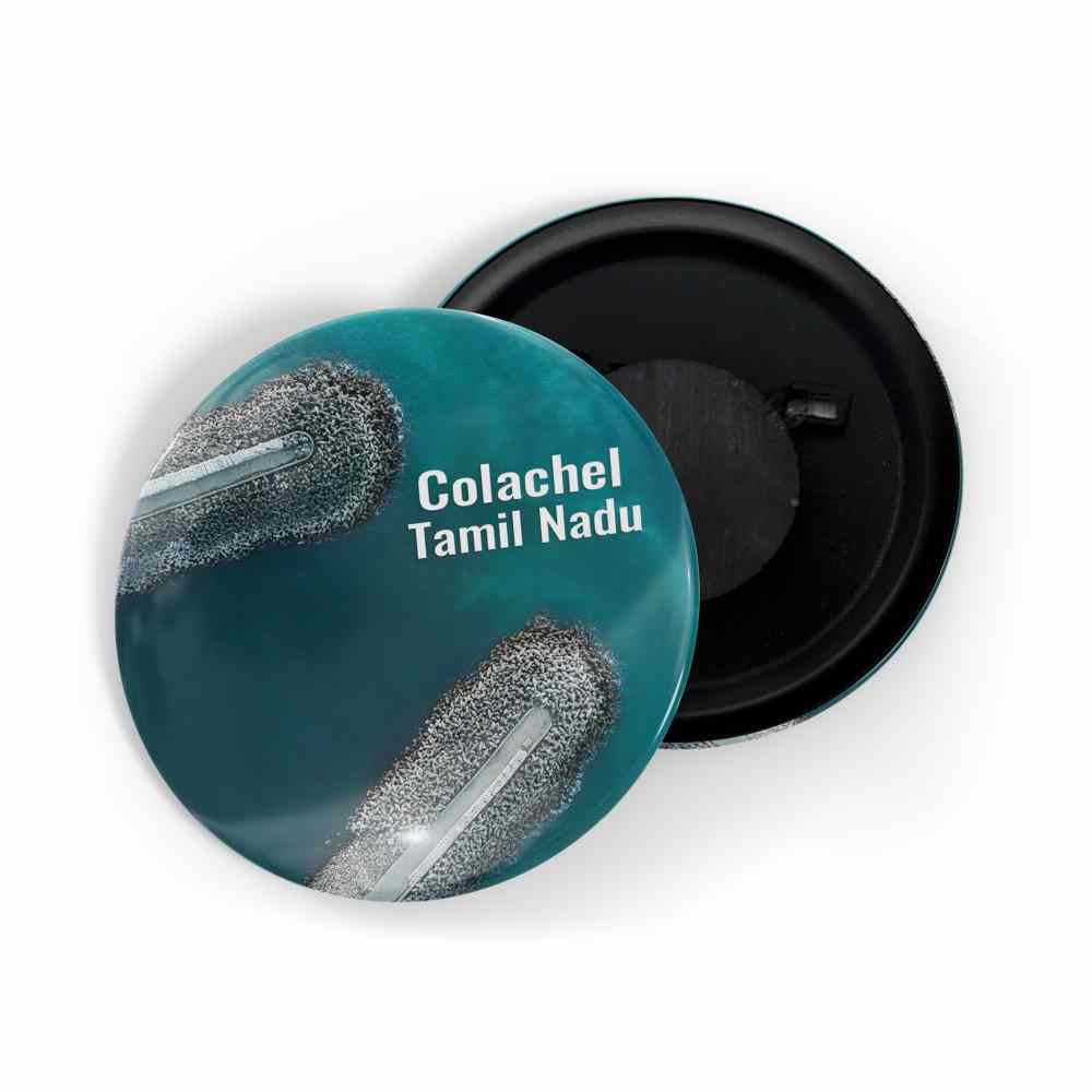 dhcrafts Fridge Magnet Multicolor Colachel Tamil nadu Tourist Place Glossy Finish Design Pack of 1 (58mm)